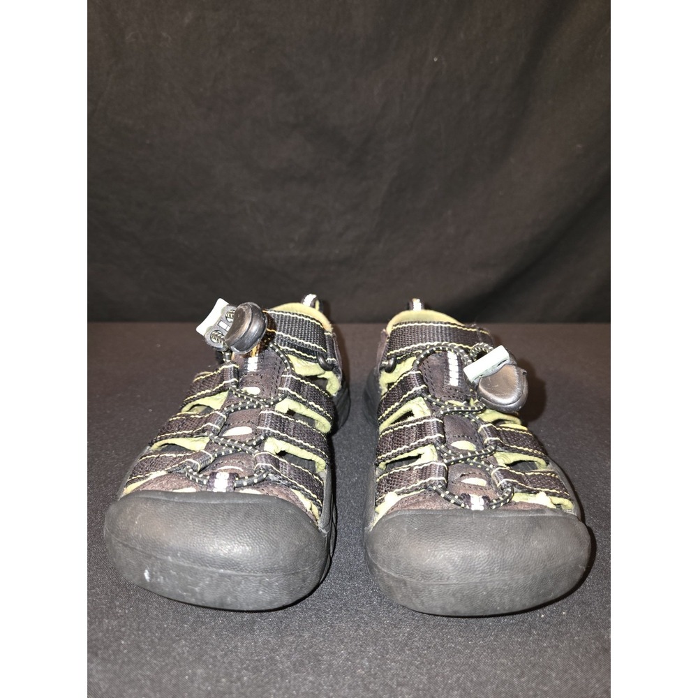 Keen Sandals Newport H2 Fisherman Hiking Water Shoes‎ Kids Size 10 Black Lime - Picture 2 of 7